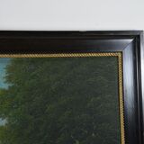 Tableau peinture du XIXe "paysage d'été"