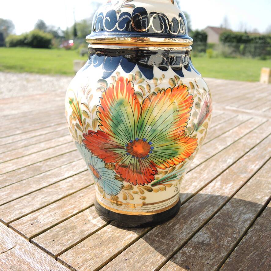 Antique Large Ceramic Pot by Hubert Becquet