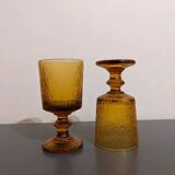 Set of 11 orange glasses