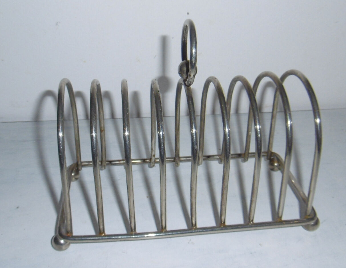 Silver metal toast dispenser