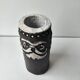 Raku ceramic roll vase signed Potty