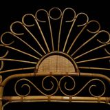 Bamboo and rattan headboard, handcrafted on the Côte d'Azur, 1960