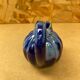 Antique alphonse mouton melon pitcher flamed ceramic blue vintage