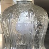 Vintage chandelier pendant lamp in molded glass tulip shape