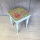 Sky blue low stool