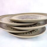 Set of 5 dessert plates Longchamp France