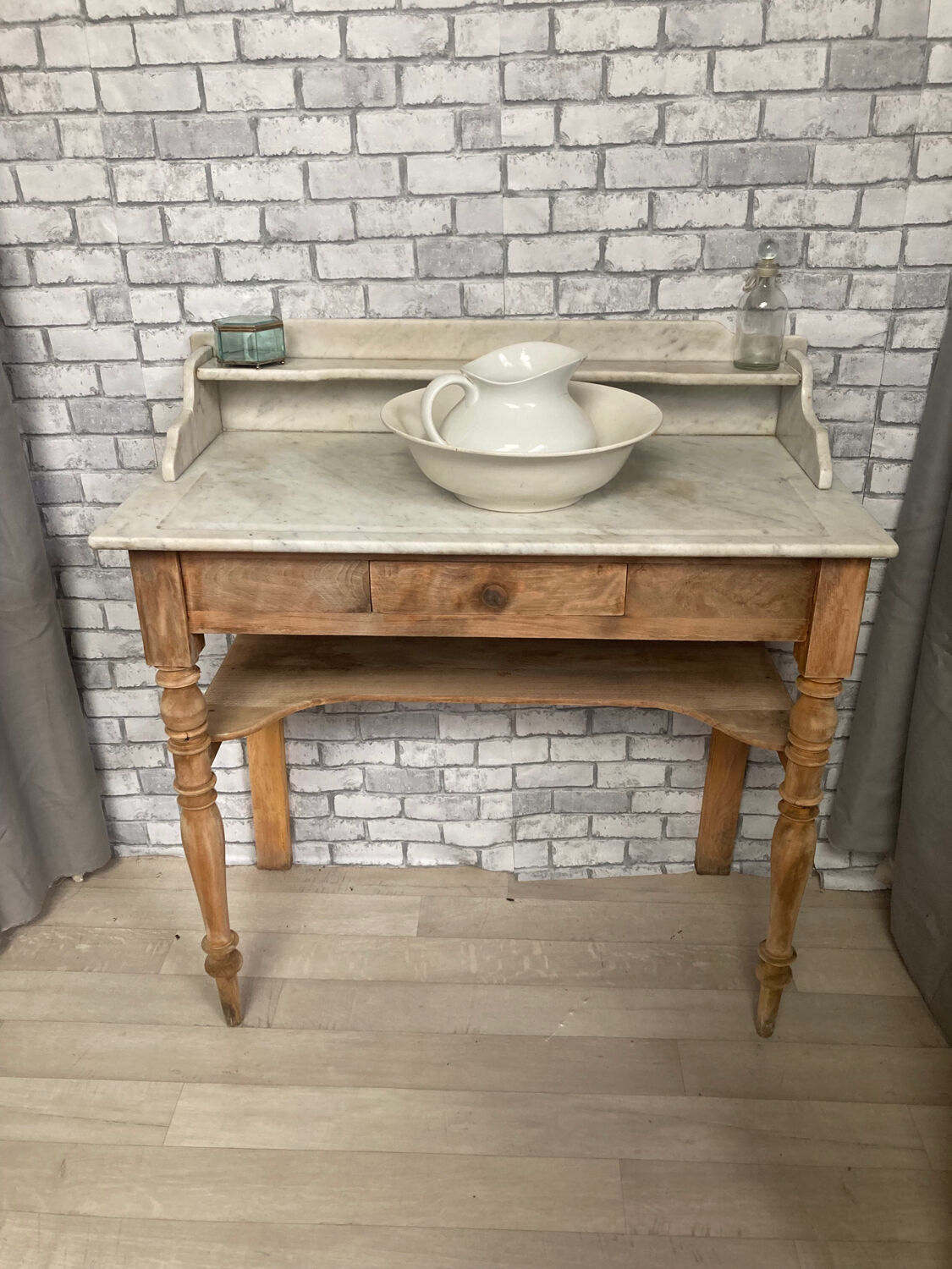 Antique marble toilet table