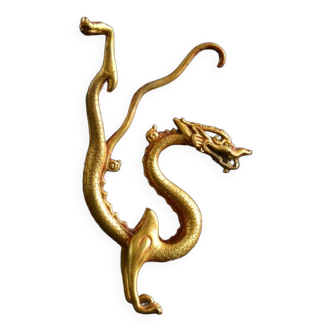 Dragon volant de style dynastie tang, fait à la main en cuivre doré pur, bête de bon augure, cadeau du palais chinois