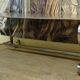 Riveted metal industrial coffee table, Jansen style