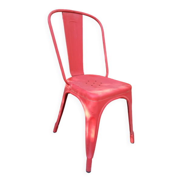 Ancienne chaise Tolix Xavier Pauchard Rouge