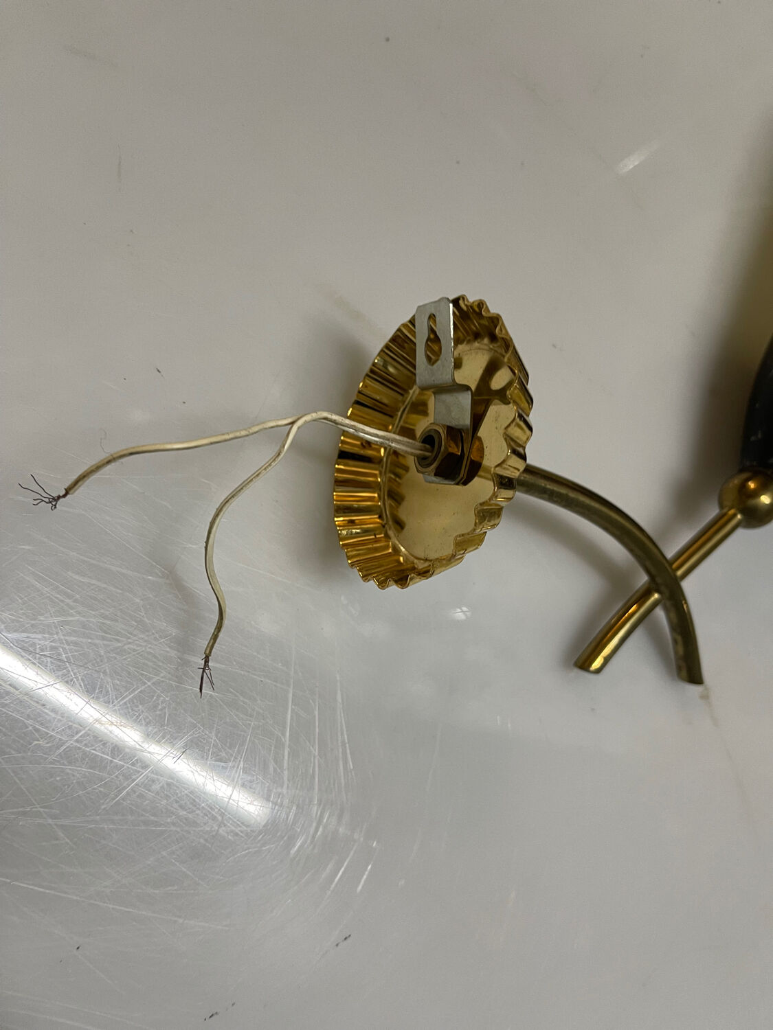 Italian Glass Brass Sconces in the Style of Stilnovo 1960’s