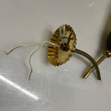 Italian Glass Brass Sconces in the Style of Stilnovo 1960’s