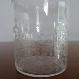 Baccarat crystal goblet model engraved with Baccarat initial "B" on frieze