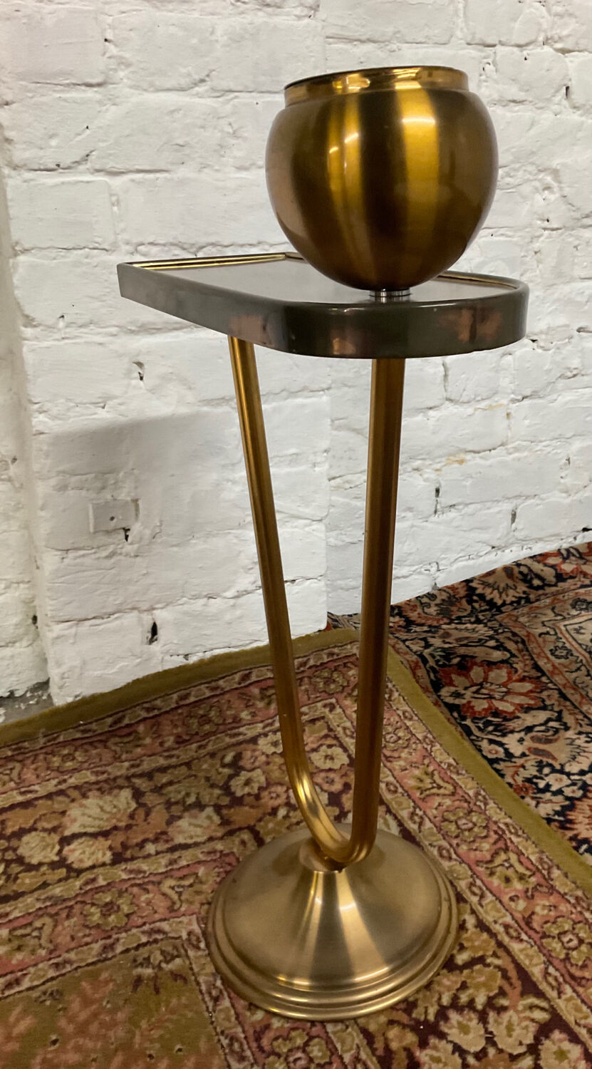 Standing ashtray with shelf from the 60s and 70s