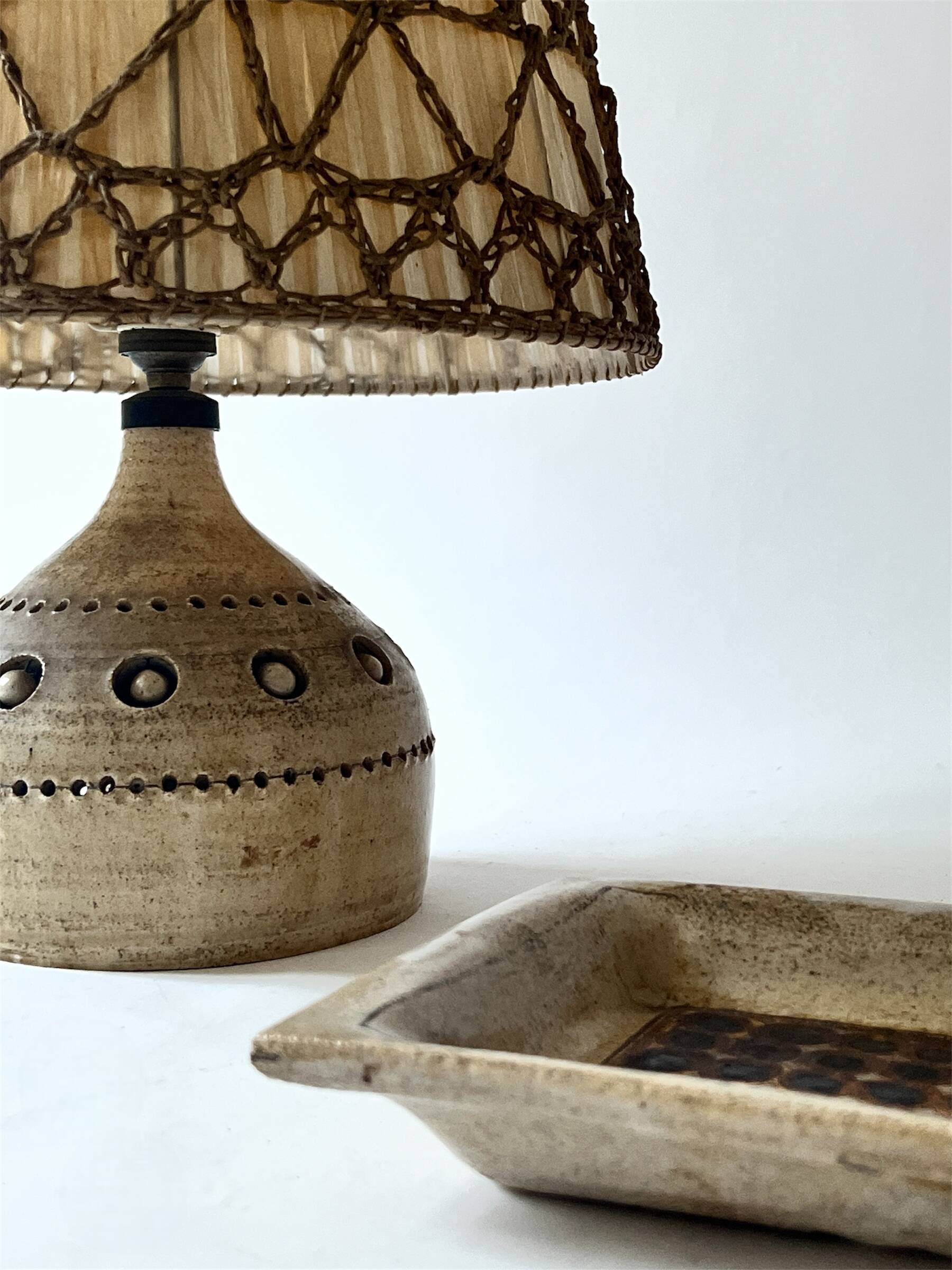 Ceramic table lamp by Georges Pelletier, 1970