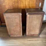 Pair of beveled glass display cases