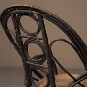 Fauteuil sculptural en bois courbé , Art Populaire, vers 1900