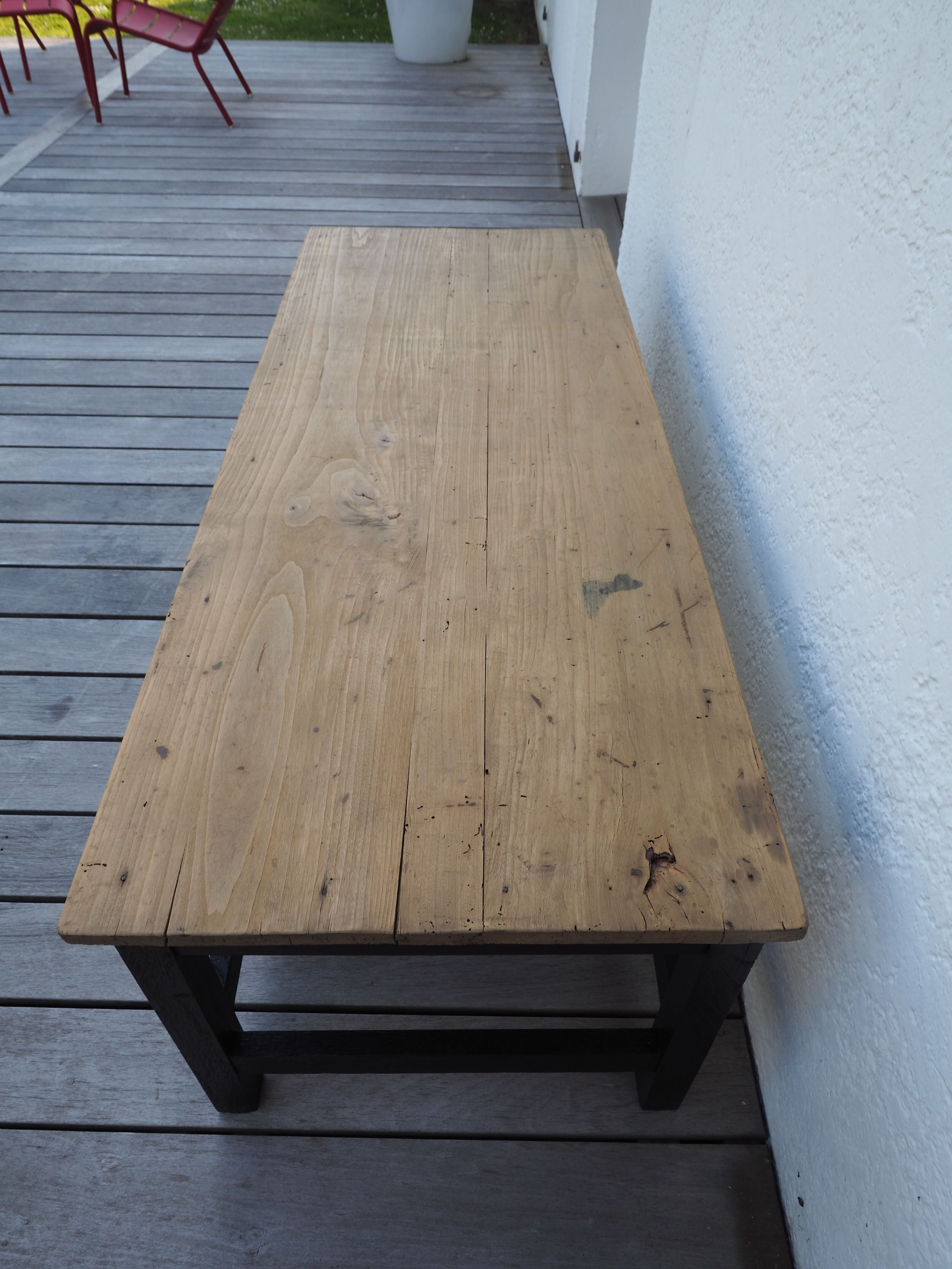 Oak and pine coffee table