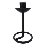 Black wrought iron candlestick