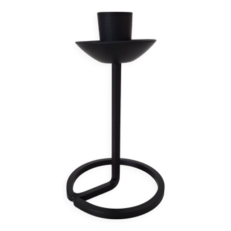 Black wrought iron candlestick