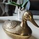 Void zoomorphic pocket in the shape of a mallard in solid brass - vintage model 70s