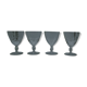 4 verres à vin  ou eau en cristal gravé