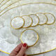6 Sets de table & 6 sous verre nacre de Capiz et 6 serviettes brodées vintage
