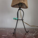 Metal and rope lamp 1950