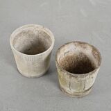 Pair of cement planters, circa 1960
