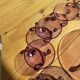 Rare amethyst blown glass cream service tripod - 13 pieces - Condition