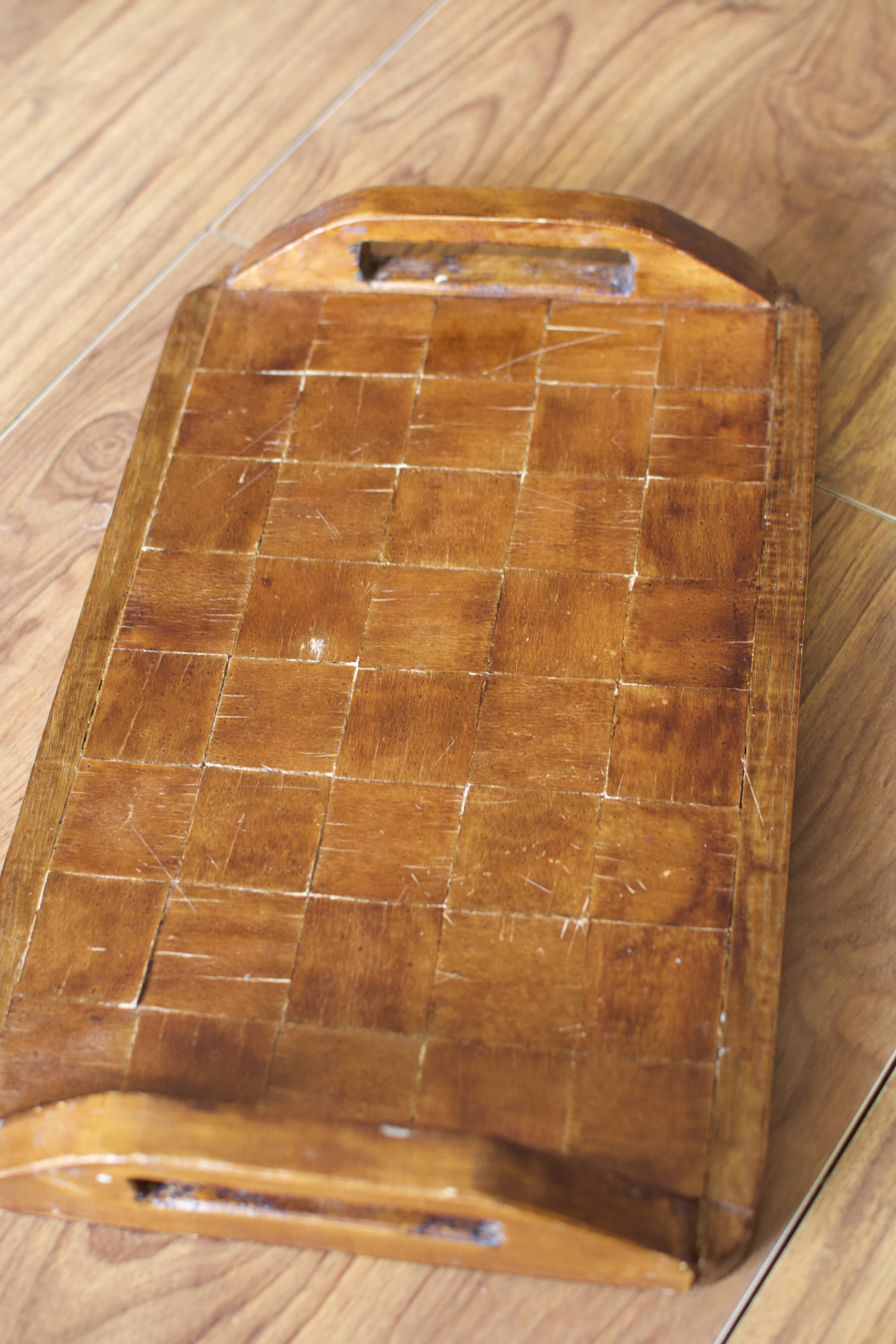 60s wooden mosaic top