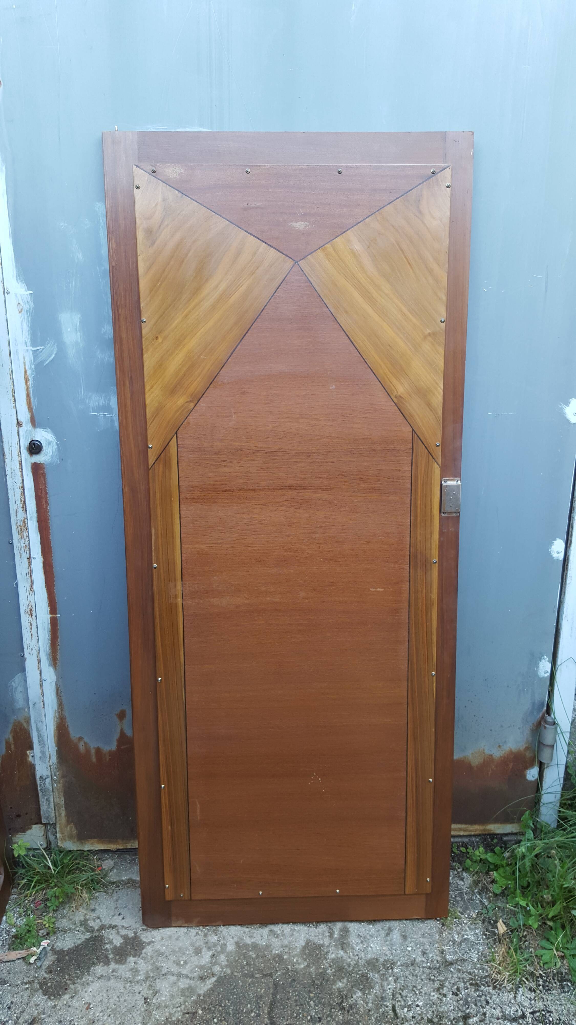 Walnut Art Deco mirror holder