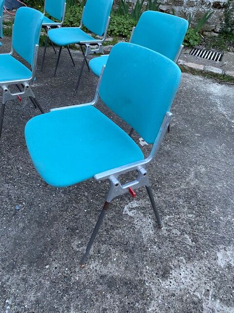 7 DSC 1965 chairs by Giancarlo Piretti published by Castelli, Italy.