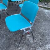 Set of 7 DSC chairs 1965 by Giancarlo Piretti edited by Castelli, Italy.