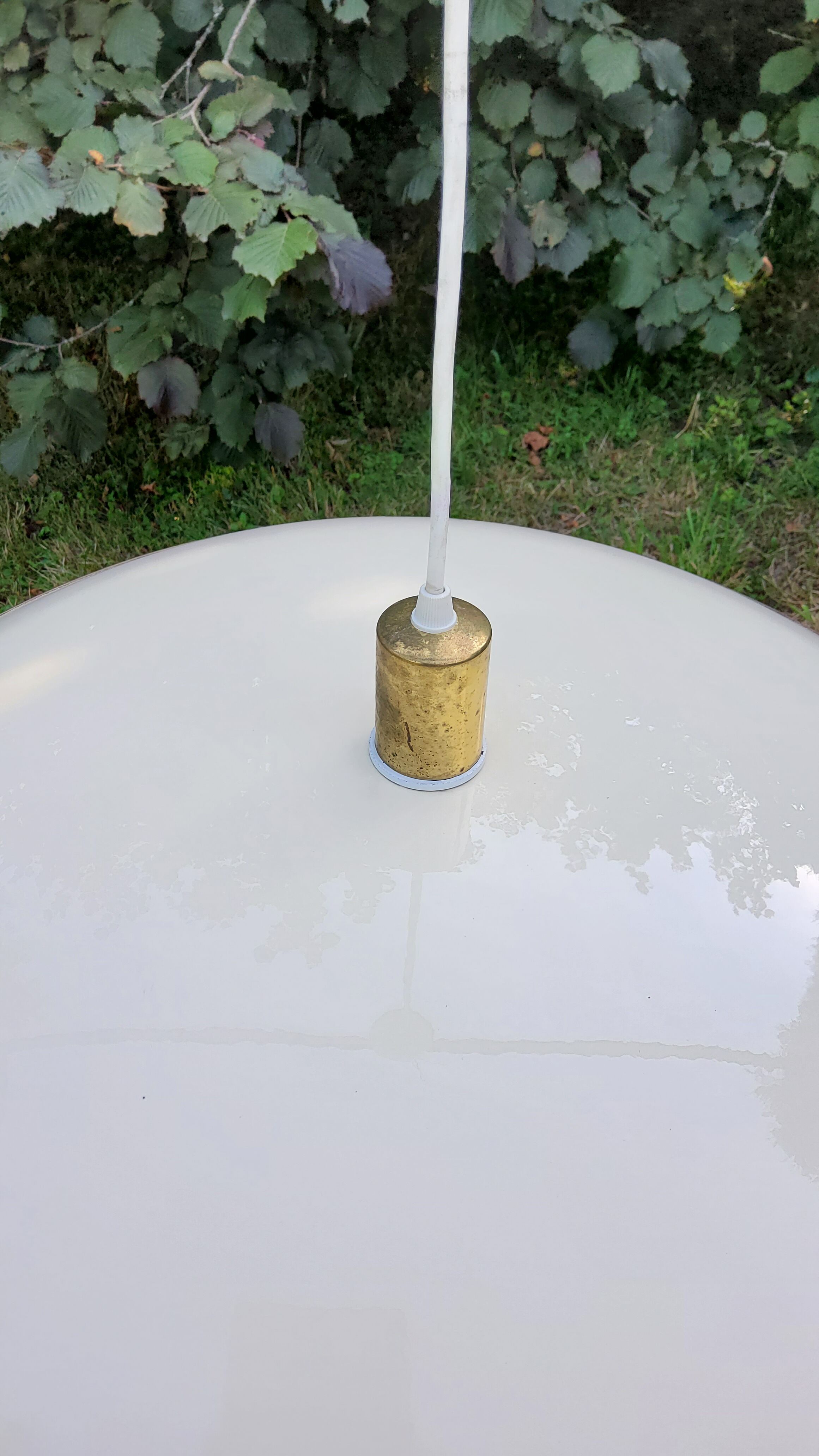 Scandinavian lacquered sheet metal suspension from the 70s