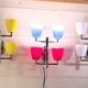 Fontana Arte, Set of 3 4-Light Wall Lamps, Murano Glass, Italy