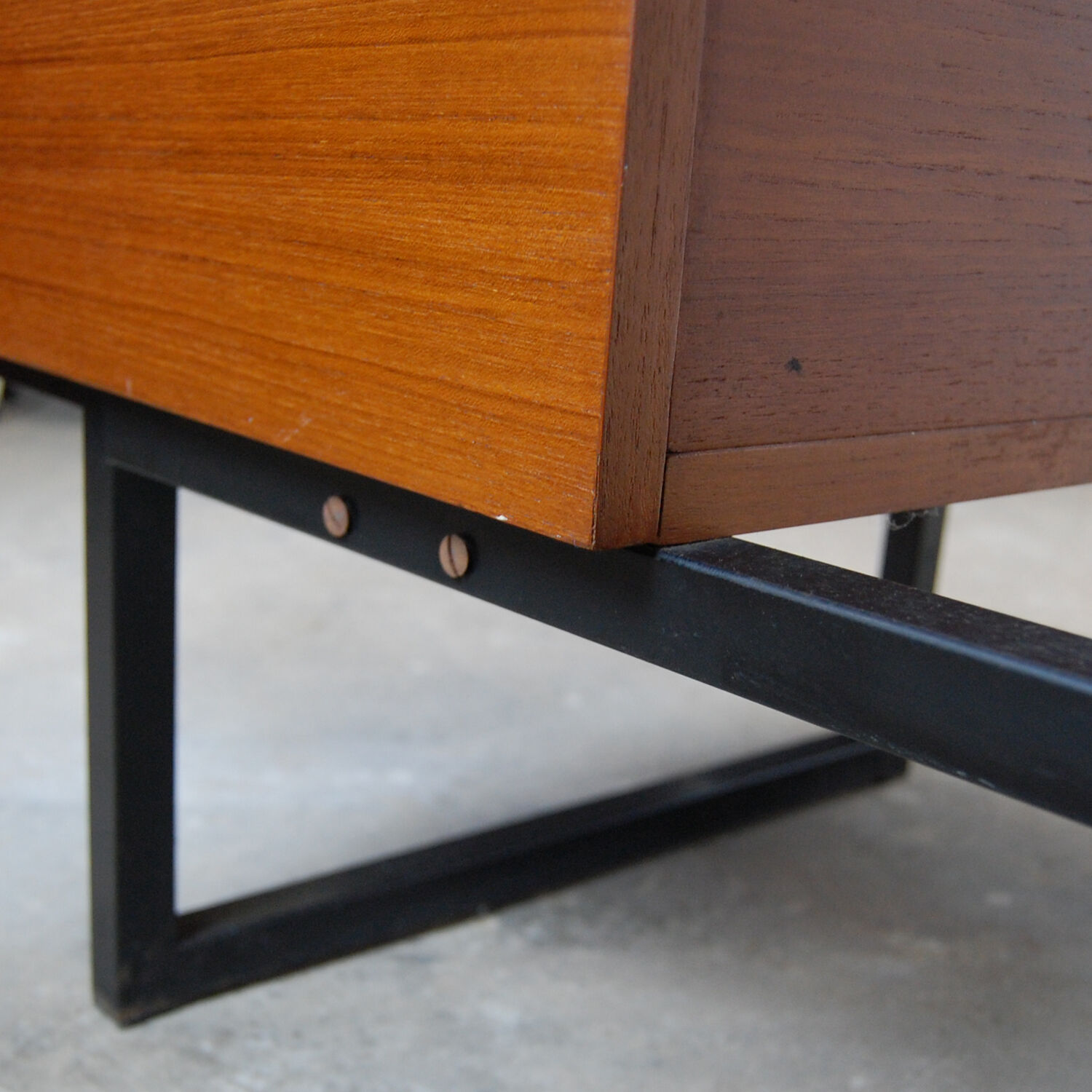 Teak table-machine desk by Pierre Guariche for Meurop