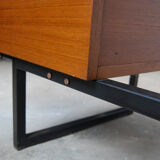 Teak table-machine desk by Pierre Guariche for Meurop