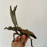 Vintage brass fly ashtray