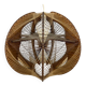 Scandinavian wooden and stretched wire suspension 70's
