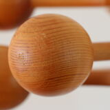 Scandinavian pine coat rack 1970