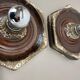 Modernist fat lava ceramic wall lamps by Pan Ceramics, Germany, 1970s, set of 2