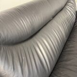 Old 2/3 seater lounge sofa designed by Jan Armgardt for Leolux in black leather