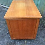 Vintage oak desk with 5 drawers.