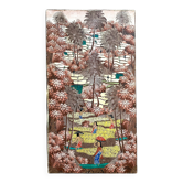 Ancient Balinese Tableau Rice Harvest Scene Batuan Style