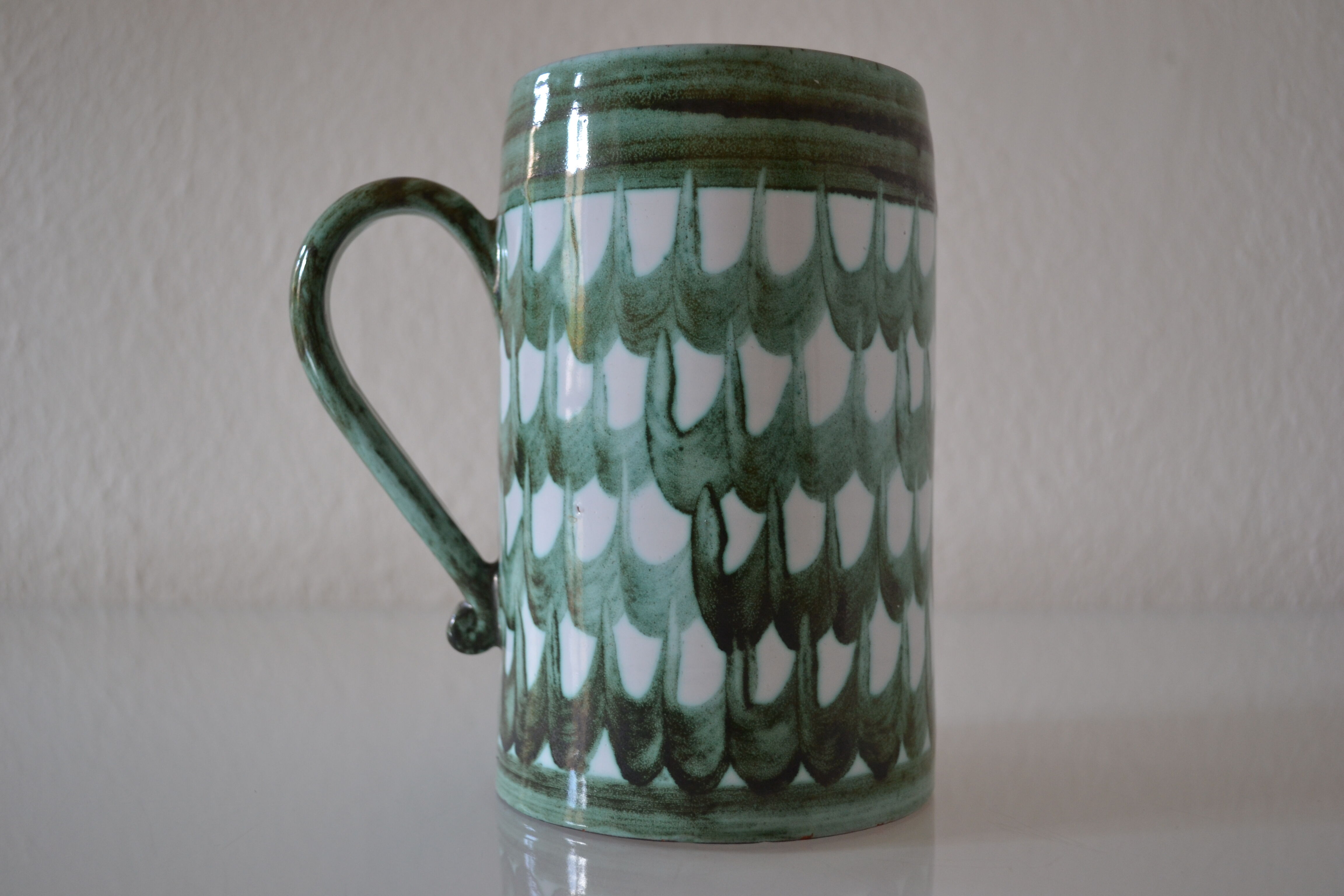 Vintage ceramic beer mug hallstatt austria