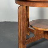 Table d'appoint ou table basse Art Déco néerlandaise en acajou, milieu du XXe siècle, vers 1940-1950