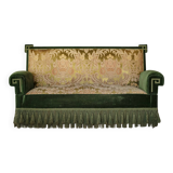 Canapé-lit Art nouveau allemand c.1900 – velours vert