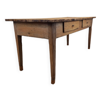 Table de ferme rustique à tiroirs