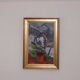Original Swedish oil on canvas – “Winter Cyclamen” by Majken Bergvin (1922–2012) – 1965 – vintage & framed – 62 × 43 cm
